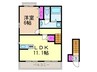 オランジュ 1LDKの間取り