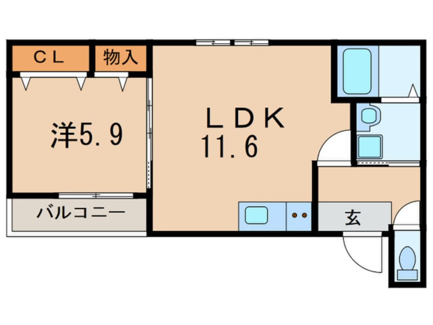 間取図 フジパレス西宮西福町