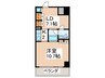 アーデンタワー南堀江 1LDKの間取り