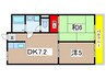 エスペラ－ル武庫之荘 2DKの間取り