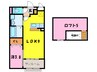 アルボネア 1LDKの間取り