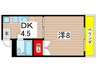 シエ・モア・クレ－ル 1DKの間取り