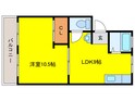 岡サンハイツ２号棟(407)の間取図