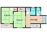 井道　貸家 2DKの間取り