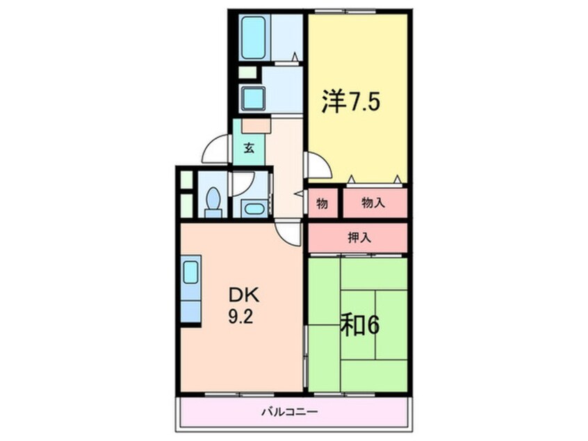 間取図 ｾﾙﾋﾞｼｵ本山