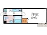 ア－クリ－ド五条堀川 1Kの間取り