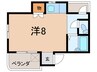 CASA･PERLA 1Rの間取り
