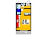 パレスひだまりの丘 1Rの間取り