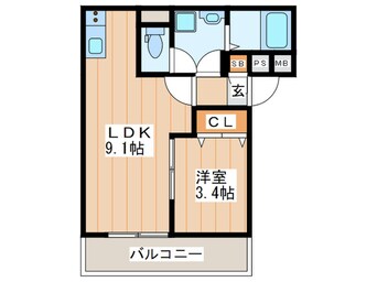 間取図 ジーメゾン池田旭町