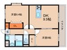 ヴェルデュ－ル 2DKの間取り