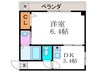 ベルクムント 1DKの間取り