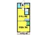 PRANDREⅠⅡ 1DKの間取り