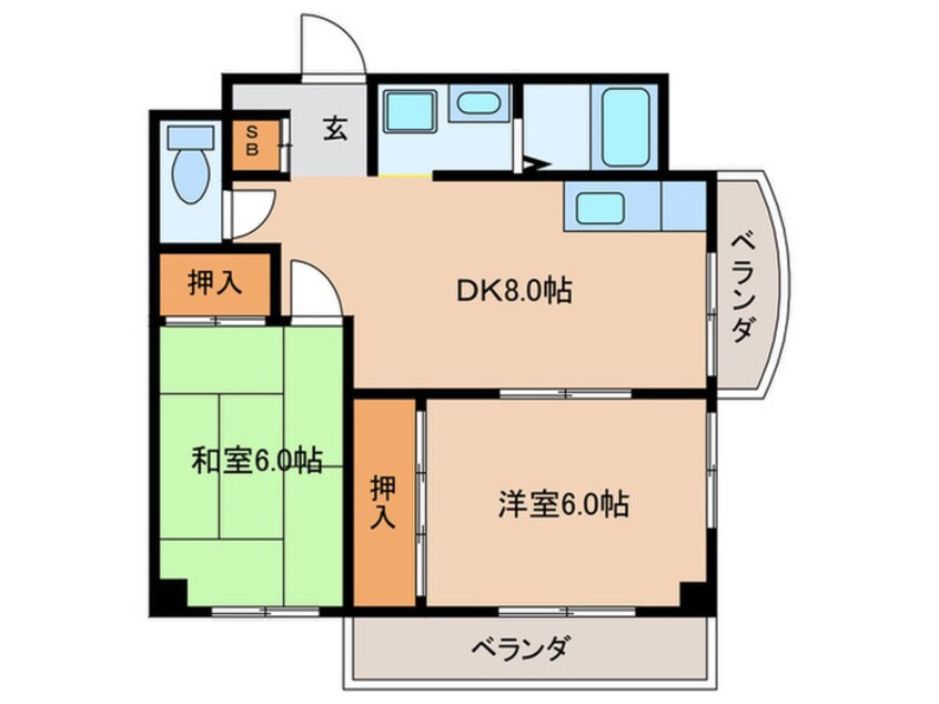 間取図 タナベハイツ