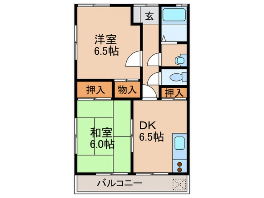 間取図 第Ⅲフジハイツ