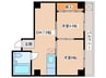 マナベハイツ　桜川 2DKの間取り