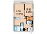 ＨＥＢＥＬ　ＭＡＩＳＯＮ星乃庭 1LDKの間取り
