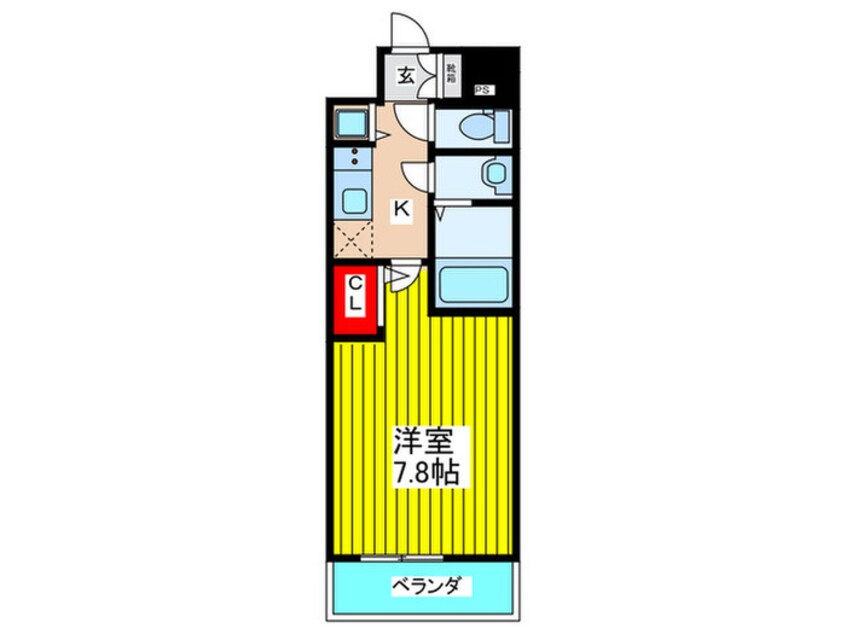 間取図 ｶｰｻﾚｸﾞﾗｽ城東ｾﾝﾄﾗﾙ