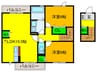 松韻舎Ｄ棟 2LDKの間取り