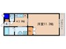 コテ－ジ千秀守山 1Kの間取り