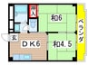 ハイツ永井 2DKの間取り