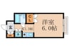 岡本マンション 1Kの間取り
