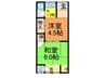 青葉荘 2Kの間取り