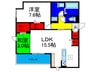 ＴＯＲＩＳＩＡ寺田町 2LDKの間取り