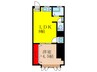 メゾン五月丘 1LDKの間取り