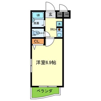 間取図 ｸﾞﾗﾝｼｬﾘｵ山本通