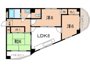 間取図 サンパレス２１逆瀬川Ⅲ