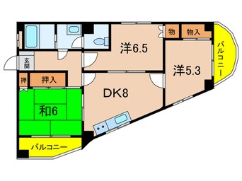 間取図 サンパレス２１逆瀬川Ⅲ