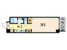 レシェンテ六甲 1Kの間取り