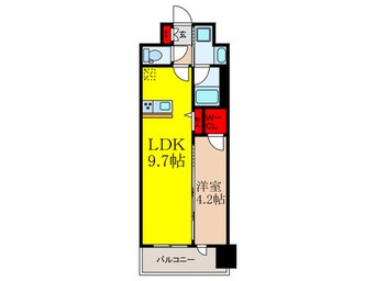 間取図 ｽﾌﾟﾗﾝﾃﾞｨｯﾄﾞﾗｲｽﾞ新大阪ﾉｰｽ