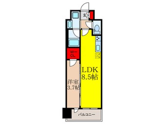 間取図 ｽﾌﾟﾗﾝﾃﾞｨｯﾄﾞﾗｲｽﾞ新大阪ﾉｰｽ
