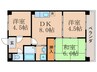 アロウⅠ叡山 3DKの間取り