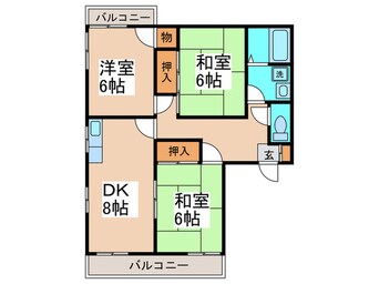 間取図 グロ－リ－ハイツＡ棟