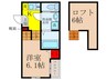 ＯＡＳＩＳ ＩＫＥＤＡ　 1Kの間取り
