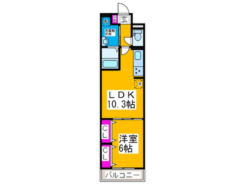 間取図 フレグラント　オリーブ