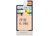 シャロームⅡ 1Kの間取り