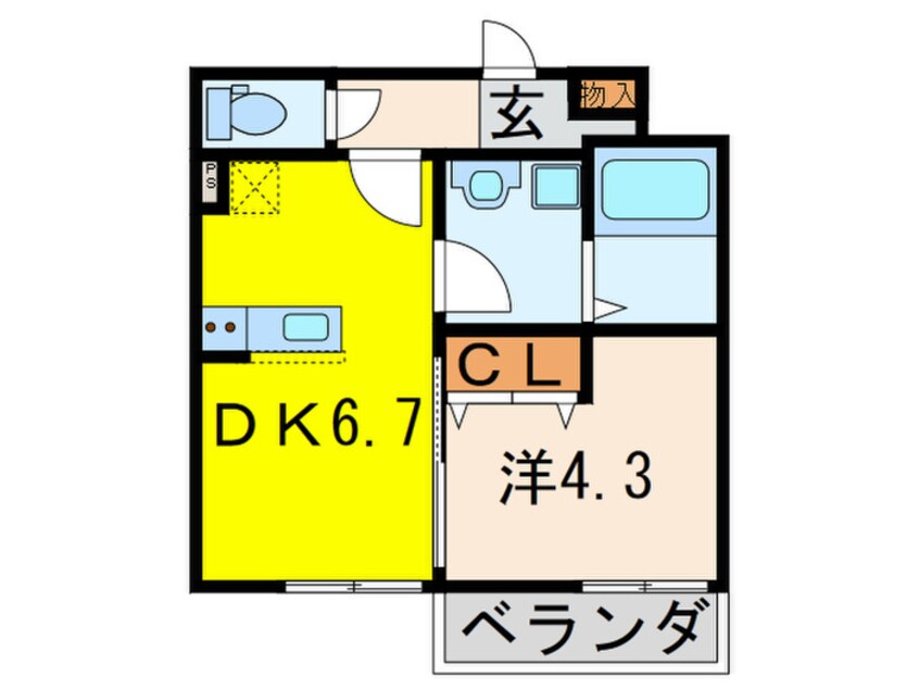 間取図 シェリル清荒神