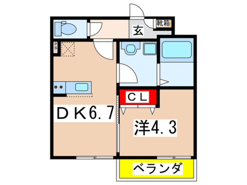 間取図 シェリル清荒神