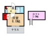 ハイツマルシェⅡ 1Kの間取り