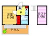 ハイツマルシェⅡ 1Kの間取り