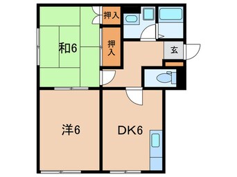 間取図 ハピネス浦風Ⅱ