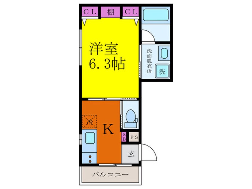 間取図 リアンコート江坂