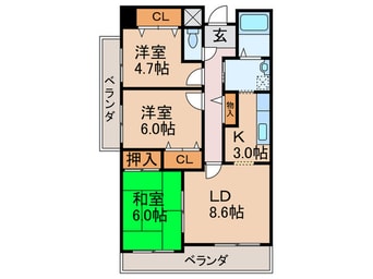 間取図 プレザント枚方