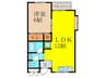 メープル御影中町 1LDKの間取り