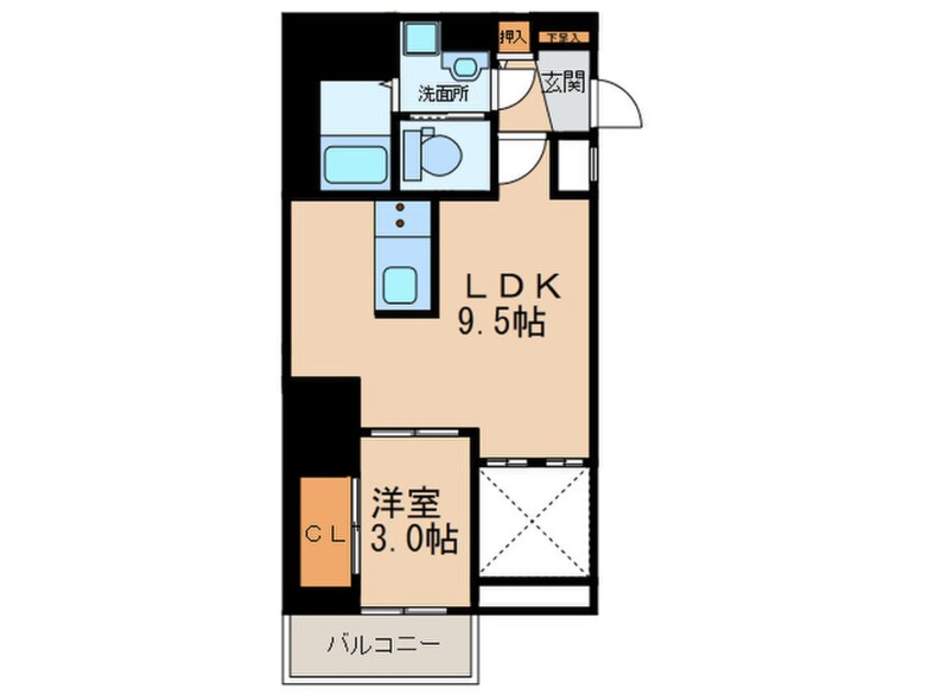 間取図 セレニテ神戸元町クレア