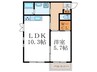 ウイングハウス 1LDKの間取り