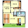 サンオーク荒牧 2LDKの間取り